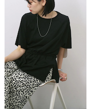 ◎【接触冷感】ウエストリボンTシャツ