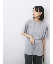 ◎【接触冷感】ウエストリボンTシャツ