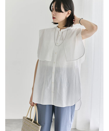 ケープブラウス