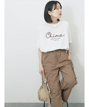 【接触冷感】ドルマンギャザー刺繍Tシャツ