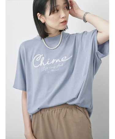 【接触冷感】ドルマンギャザー刺繍Tシャツ