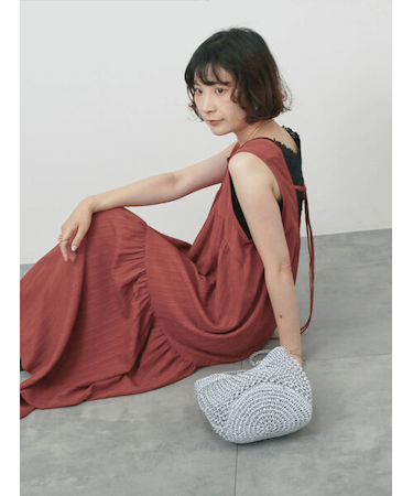 楊柳ノースリーブワンピース