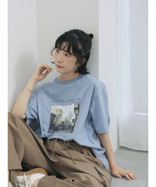 布帛切替ドルマンTシャツ