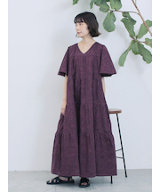 花ジャガードティアードワンピース