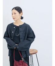 【ECO DENIM 】 ノーカラーブルゾン