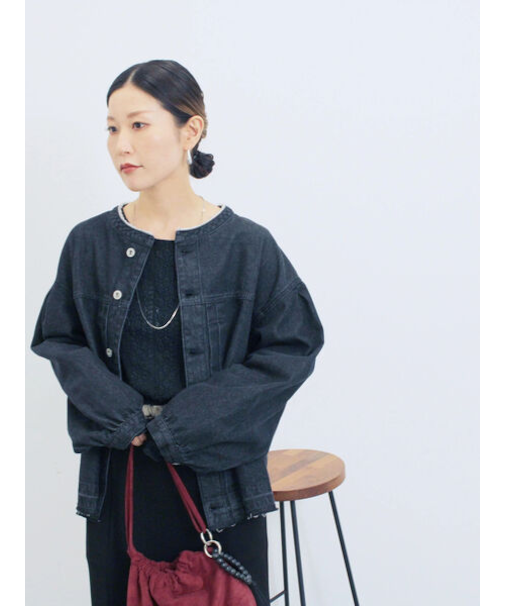 【ECO DENIM 】 ノーカラーブルゾン