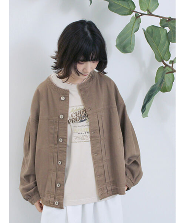 【ECO DENIM 】 ノーカラーブルゾン