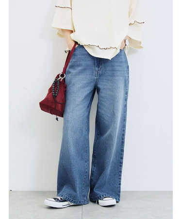【ECO DENIM 】 ワイドストレートパンツ