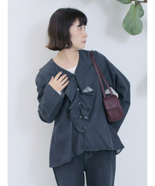 【ECO DENIM 】フリルブラウス
