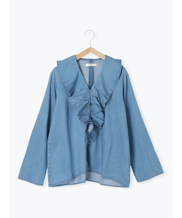 【ECO DENIM 】フリルブラウス