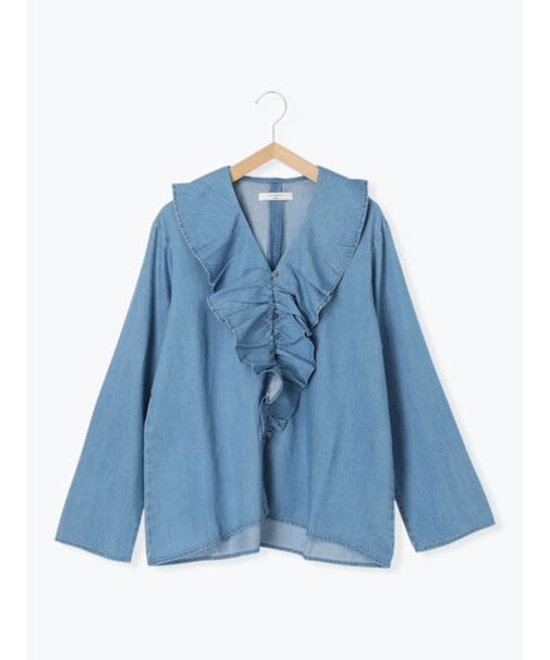 【ECO DENIM 】フリルブラウス