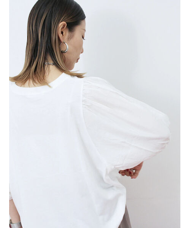袖ボリュームTシャツ