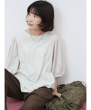 袖ボリュームTシャツ