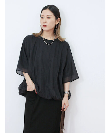 裾バルーンTシャツ