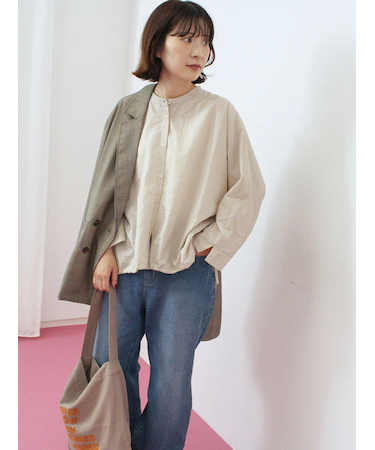 裾ドロストドルマンブラウス