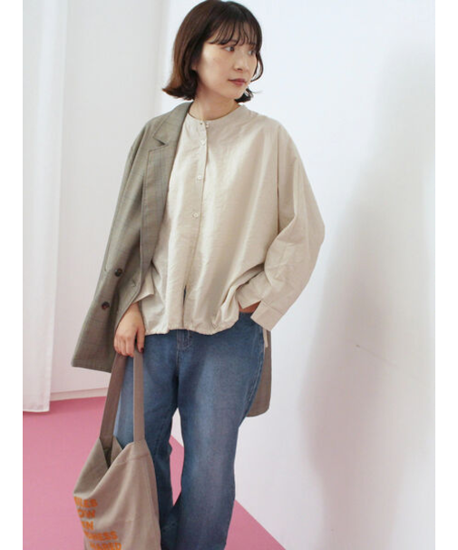 裾ドロストドルマンブラウス