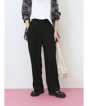 【イージーケア】サイドタブストレートパンツ