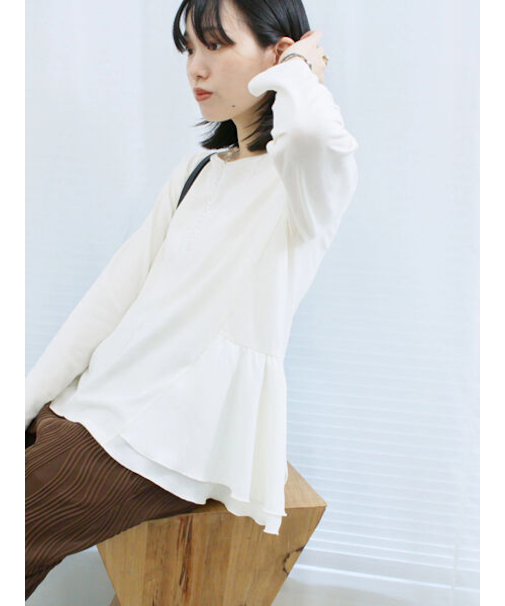 ペプラムドッキングカットソー