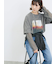 袖シフォンレイヤードプルオーバー
