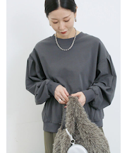 ポンチ袖タックプルオーバー