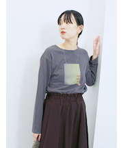 スクエアプリントプルオーバー