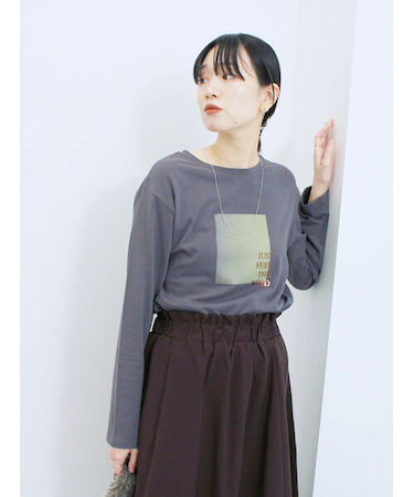 スクエアプリントプルオーバー