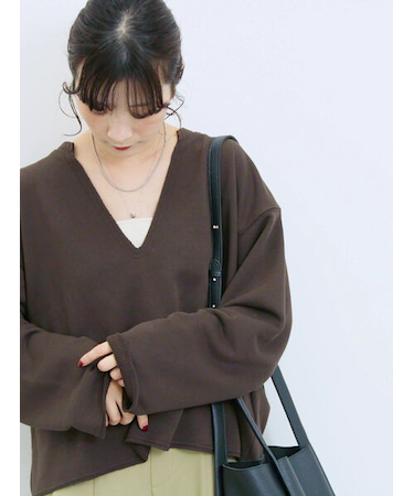 ◎裏毛深Vネックプルオーバー