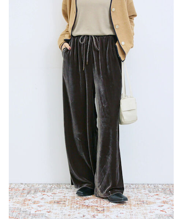 ◎ベロアワイドイージーパンツ