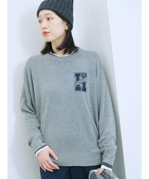 アソートロゴジャガードニットプルオーバー