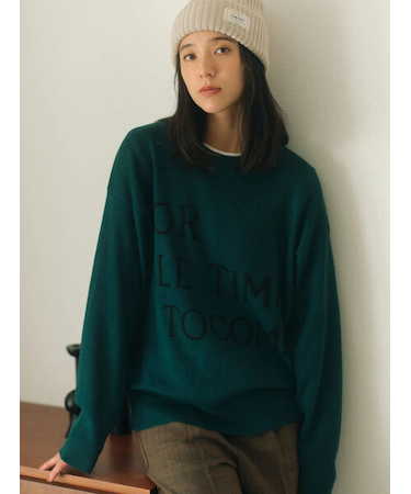 アソートロゴジャガードニットプルオーバー