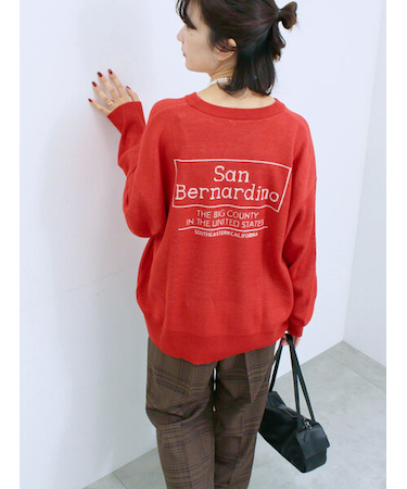 アソートロゴジャガードニットプルオーバー