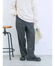 カチオン染めチェックパンツ