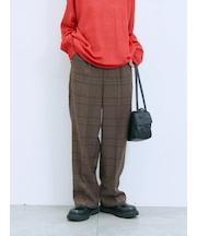 カチオン染めチェックパンツ