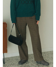 カチオン染めチェックパンツ