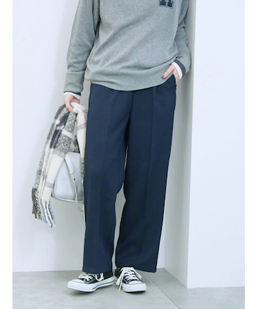 カチオン染めチェックパンツ