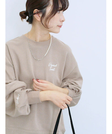 ラメ裏毛プルオーバー