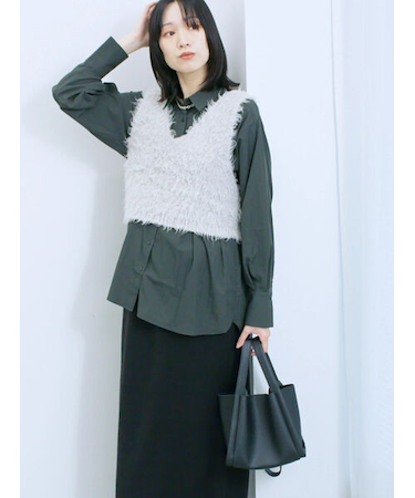 ◎マットサテンタックシャツ