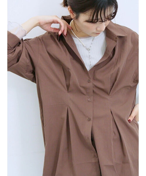 WEB限定 / 追加3》PEレースフレンチスリーブシャツ｜スピックアンド