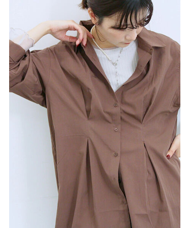 ◎マットサテンタックシャツ