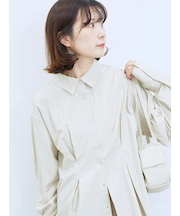 ◎マットサテンタックシャツ