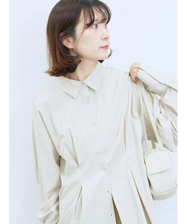 ◎マットサテンタックシャツ