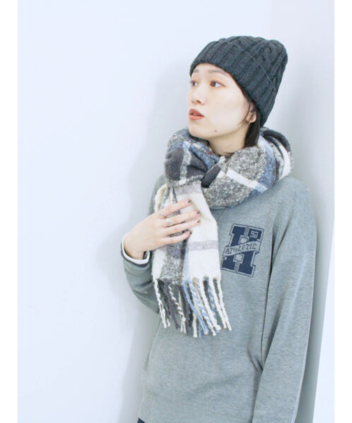 ブークレチェックマフラー