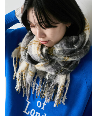 ブークレチェックマフラー