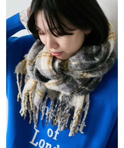 ブークレチェックマフラー