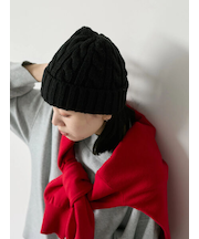 ケーブルニット帽