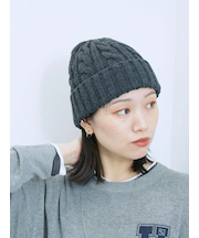 ケーブルニット帽