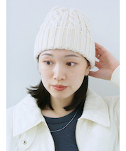 ケーブルニット帽