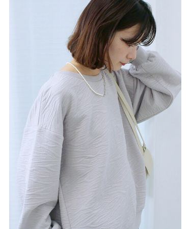 ジャガードダンボールプルオーバー