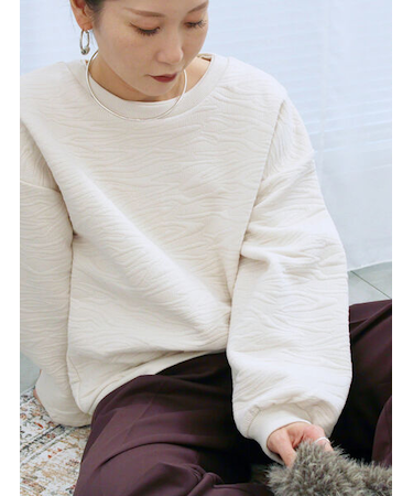 ジャガードダンボールプルオーバー