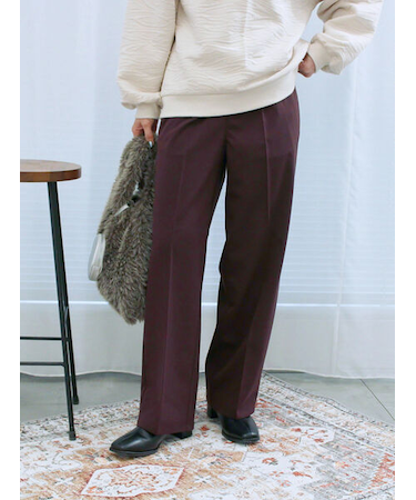 裏起毛ストレートパンツ